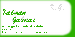 kalman gabnai business card