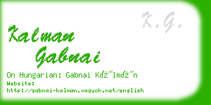 kalman gabnai business card
